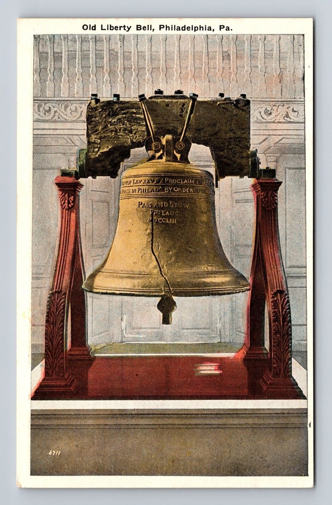 Philadelphia PA-Pennsylvania, Old Liberty Bell, Antique, Vintage Postcard