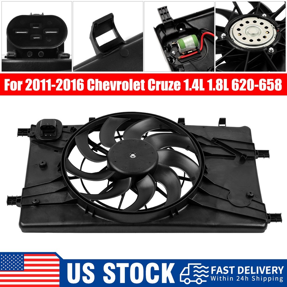 Radiator Cooling Fan Assembly for 2012-2017 Buick Verano, 2011-2016 Chevy Cruze