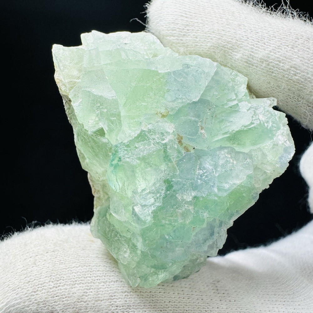 Fluorite Crystal Specimen Green Blue Raw Stone from China-image