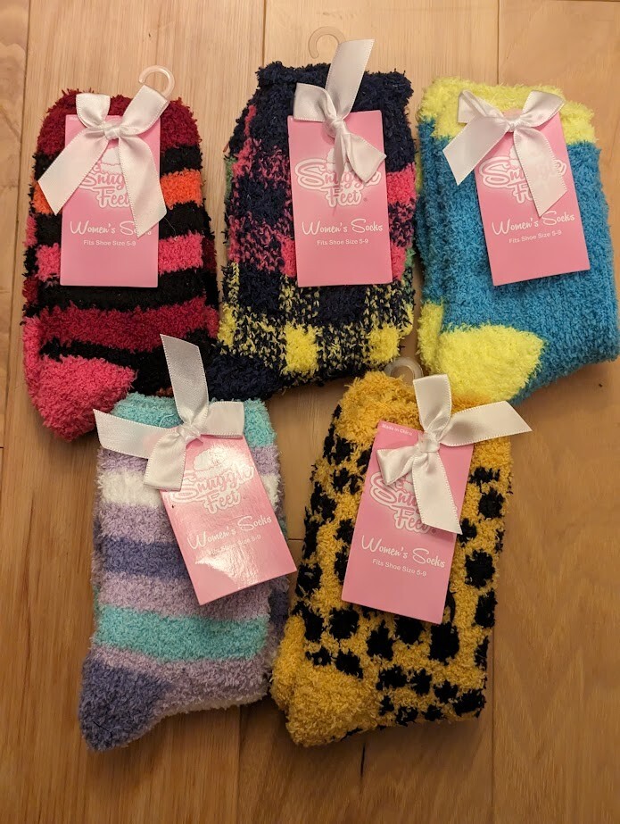 5 Pair Women's Cozy Socks Shoe Size 5-9