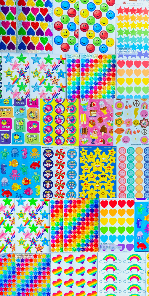 555+ Lot Scrapbooking Supplies Stickers, feel good positive sticker Collection