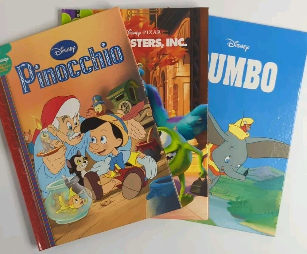 Disney Wonderful World of Reading-Early Moments Lot - Dumbo, Monsters Inc, Pinno