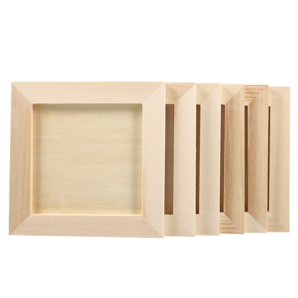 6 Pcs Mini Clay Picture Frame Creative DIY Frames Texture Visible Child Baby
