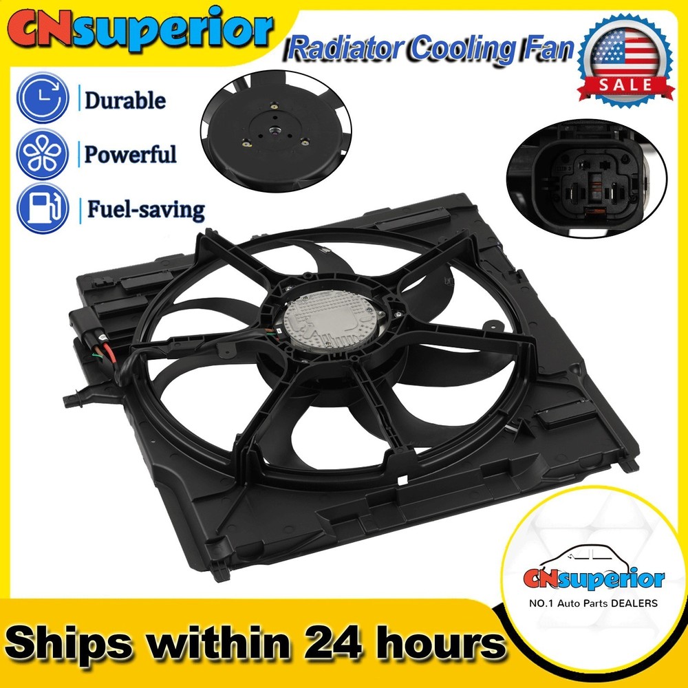 Engine Radiator Cooling Fan Assembly For 2007-2010 BMW X5 3.0L/4.8L 17428618240