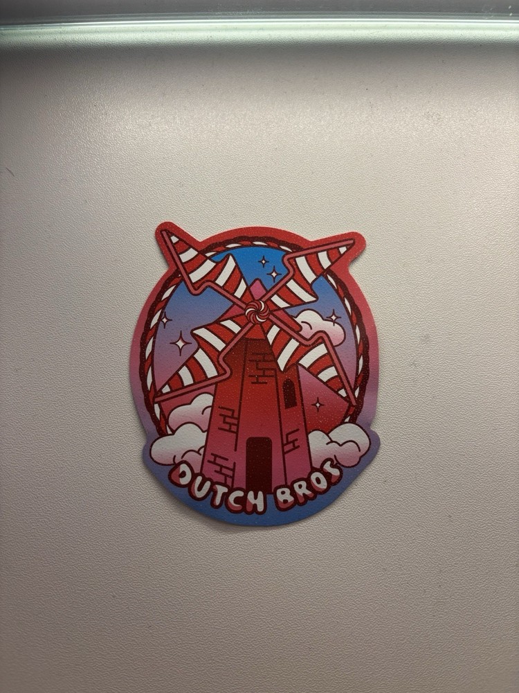 Dutch Bros Coffee - November 12 2025 Windmill Scented Sticker Bonus Peppermint