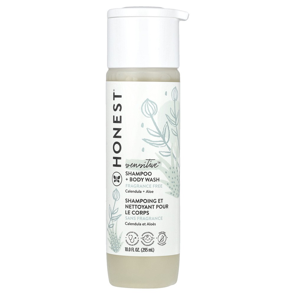 Sensitive Shampoo + Body Wash, Fragrance Free, 10 fl oz (295 ml)
