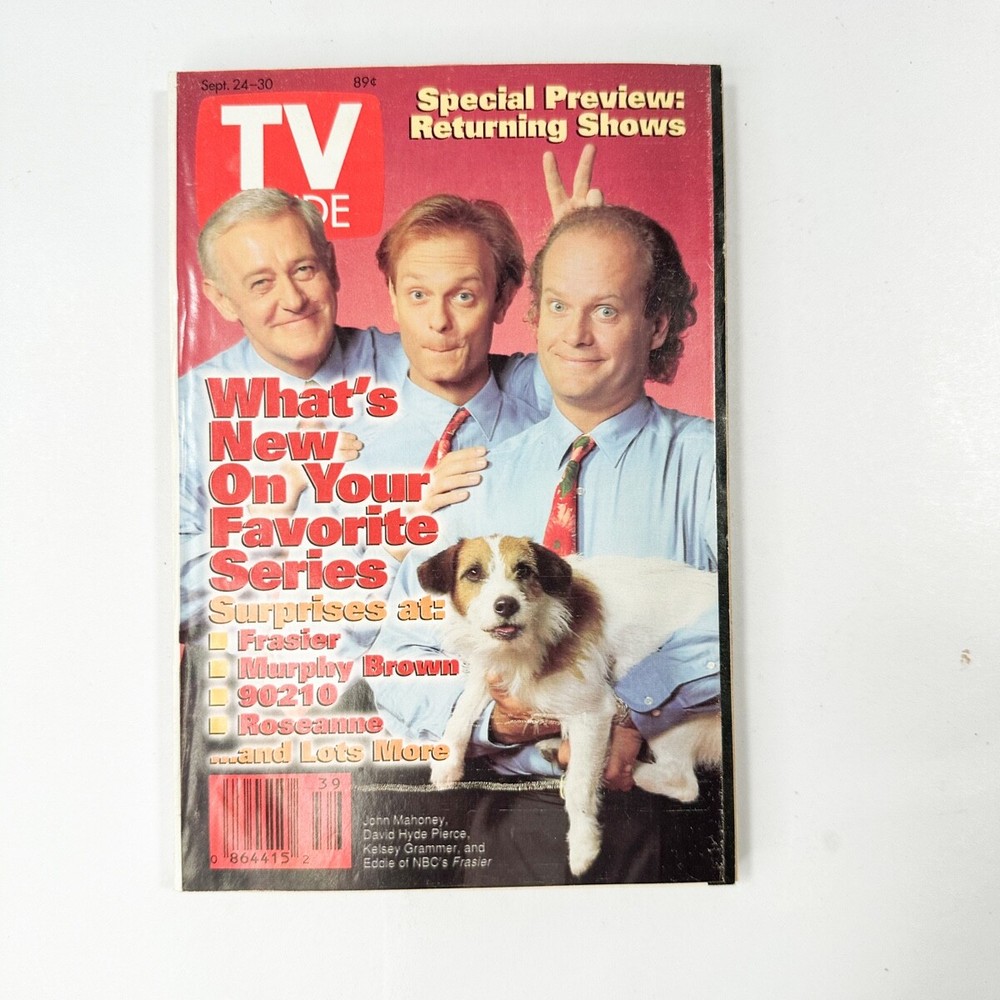 TV Guide Magazine September 24 1994 Kelsey Grammer, David Mahoney, Fraiser