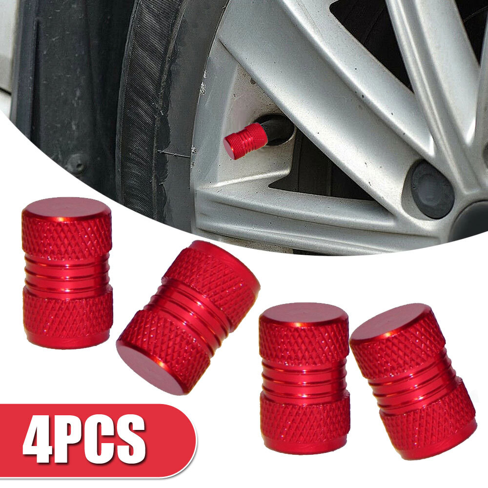 4-Pack Aluminum Tire Valve Stem Caps for Car Wheels - Dust Proof & Stylish