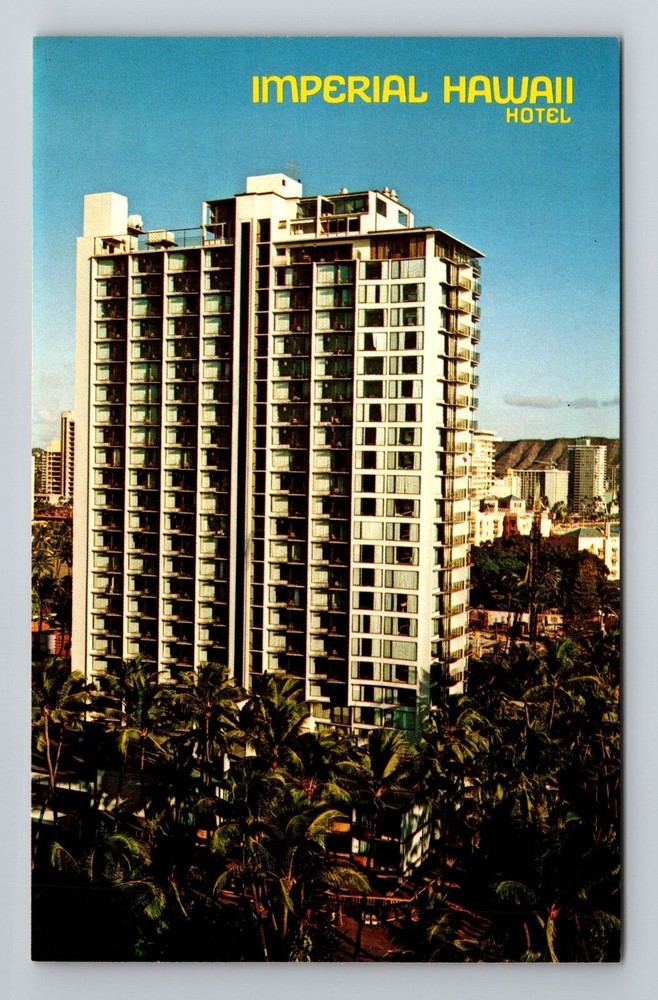 Waikiki HI-Hawaii, Imperial Hawaii Hotel Advertising, Antique, Vintage Postcard