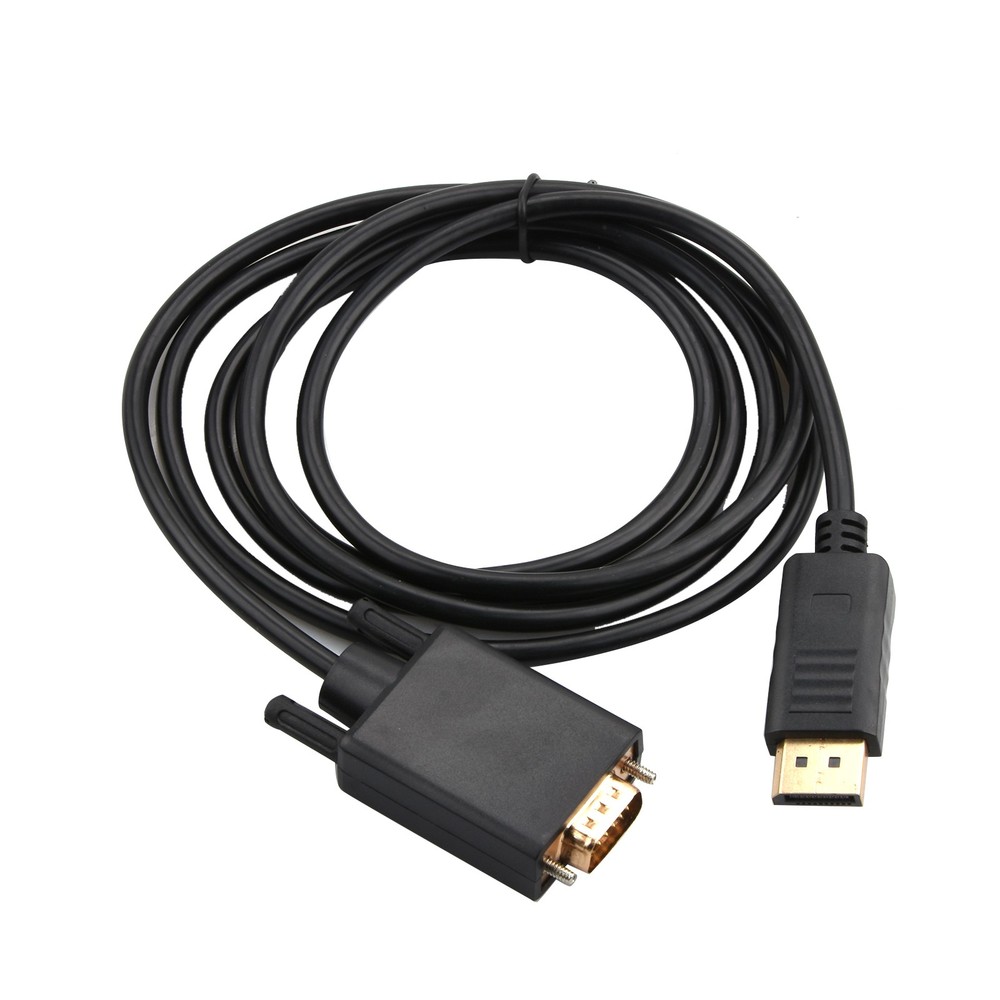 DP Display Port to VGA Converter Male to Male Gold-Plated Cord Adapter Cable e