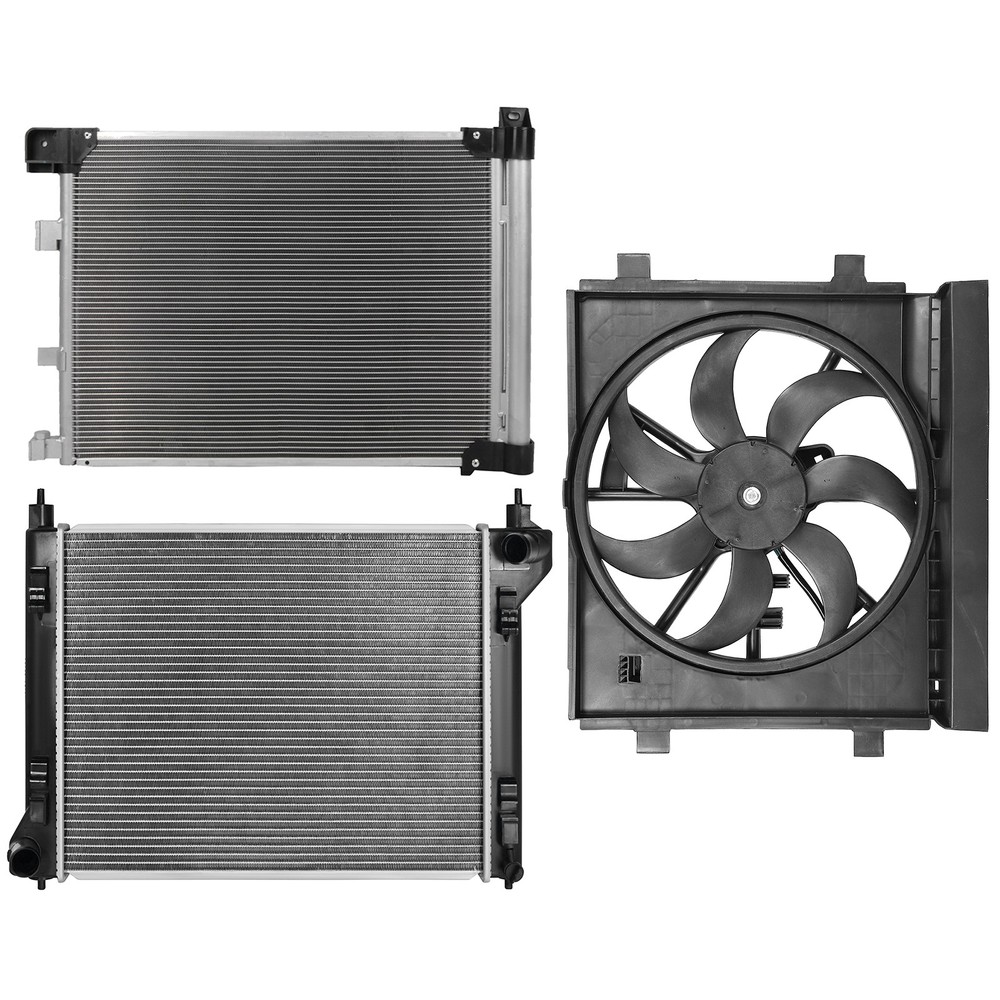 Electric Radiator Condenser Cooling Fan Kit For Nissan Sentra 2013 2014 2015-18