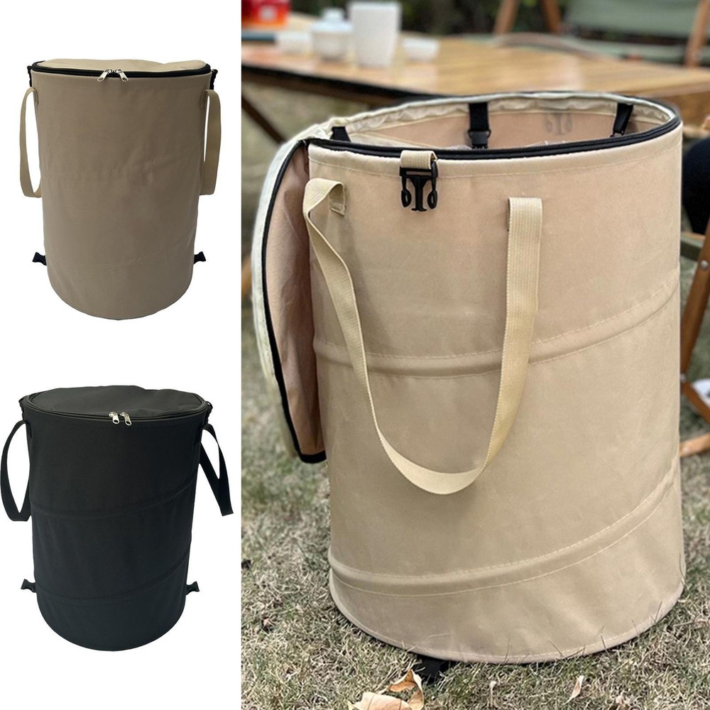 37L Pop-Up Camp Trash Can/Recycle Bin, Portable Collapsible Camping Basket Bin