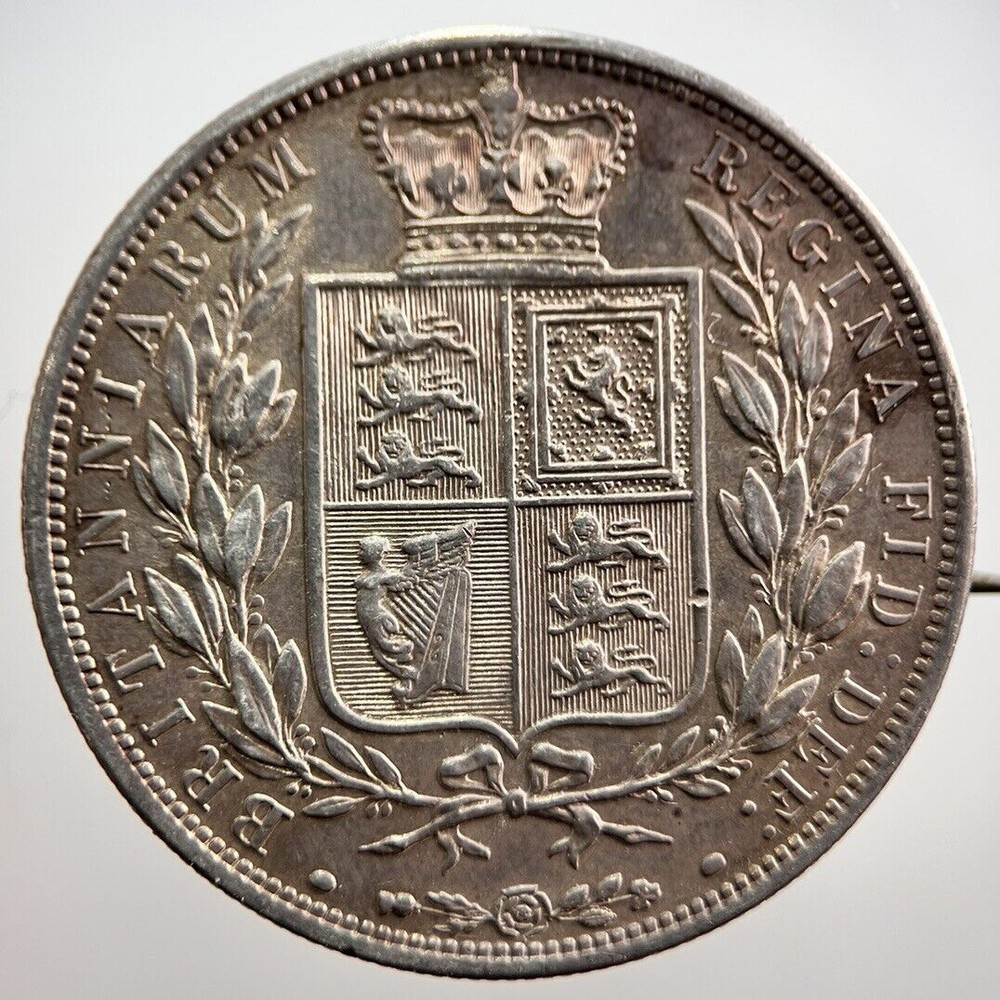 1885 Victoria Half-Crown | British Silver Coin | Fine Collectable Grade | a457