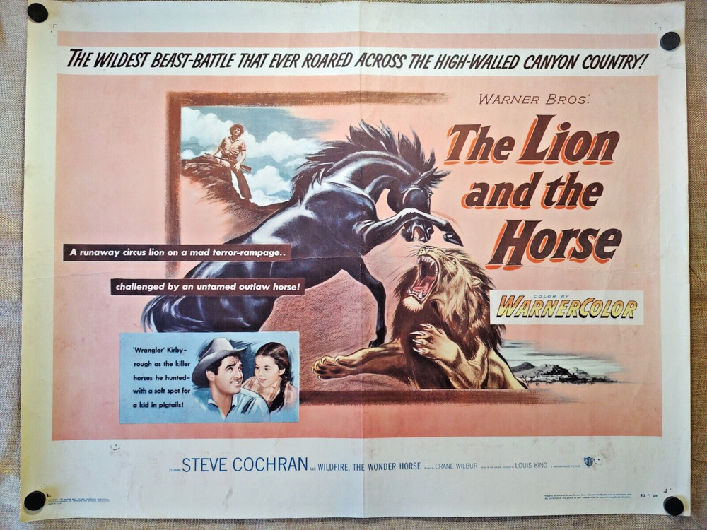 The Lion and the Horse (1952) Vintage Theatrical Movie Poster 1/2sheet 22