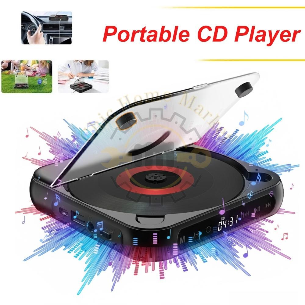 Portable CD Player Personal CD Players with Bluetooth Rechargeable S...