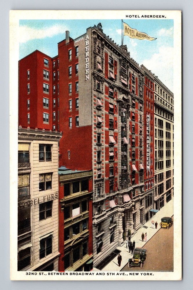 New York City NY, Hotel Aberdeen, Souvenir, Vintage Postcard