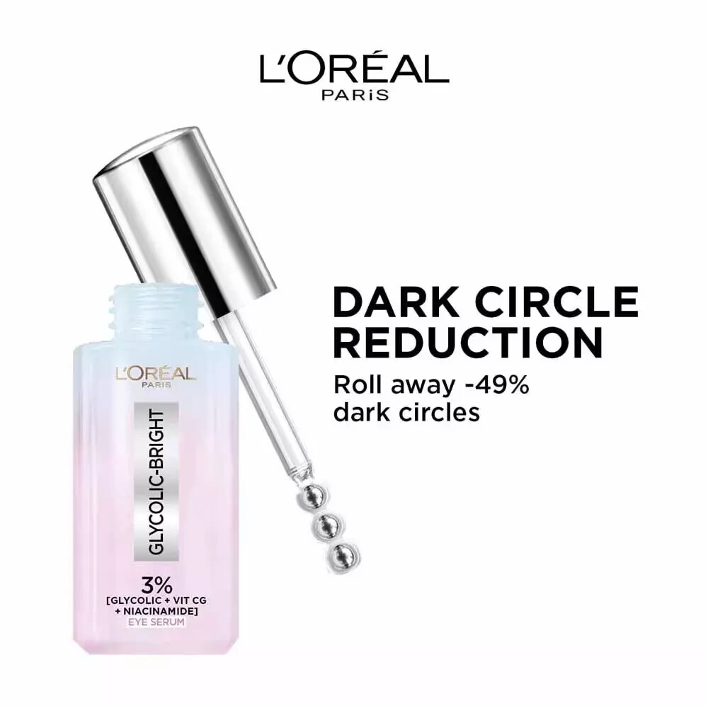 L'Oreal Paris Glycolic Bright Eye Serum for Dark Circles 20ml