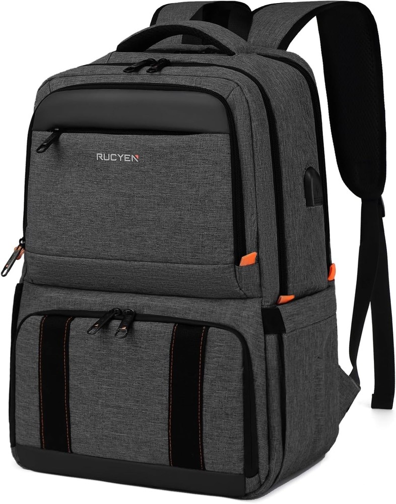Lunch Backpack, Insulated Cooler Backpack Box for Men 15.6 inch, Black
