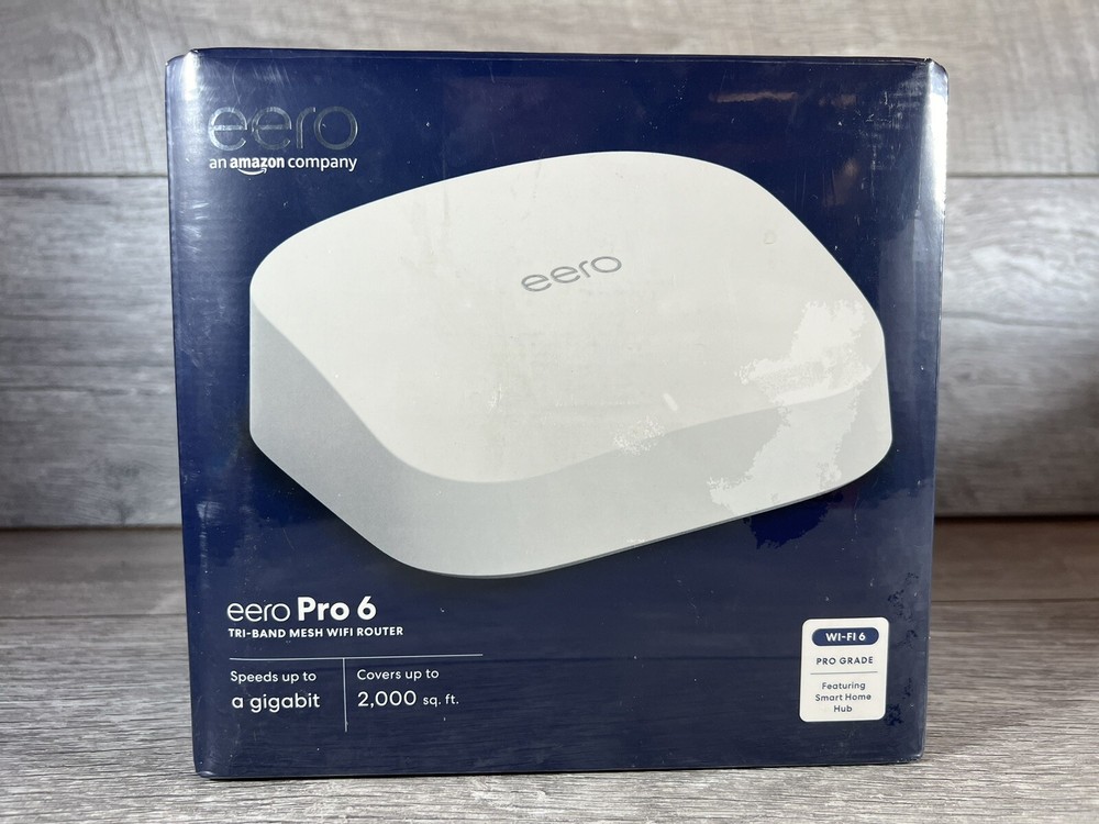 Amazon eero Pro 6 tri-band mesh Wi-Fi 6 router w/Smart Home Hub  #K010111