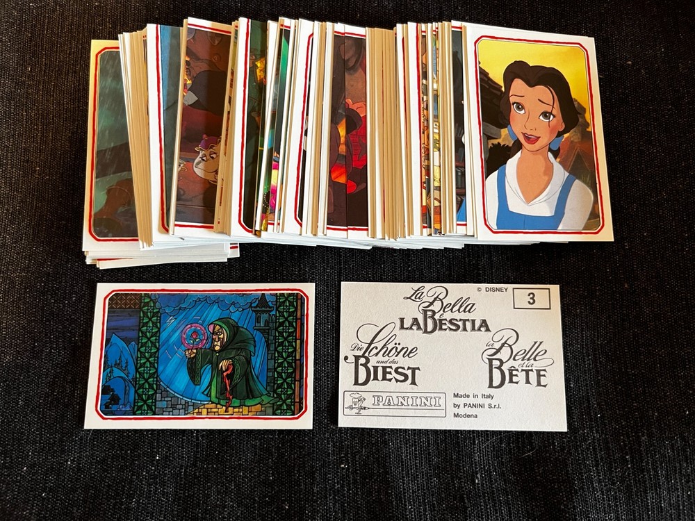 Vintage 1992 Disney Beauty and the Beast Panini Stickers Lot 122 No Dupes