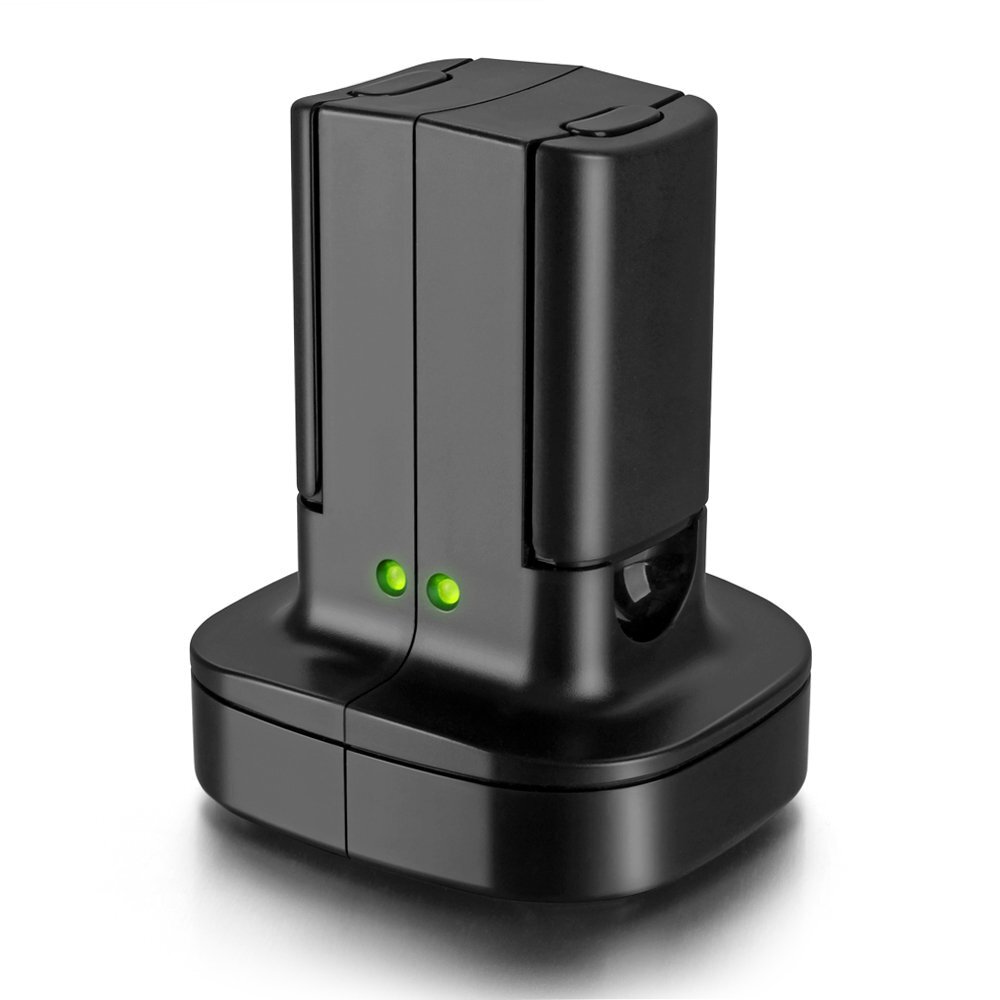 for Xbox 360 Controller 2 Pack Rechargeable Battery Kit with Dual Charging St...