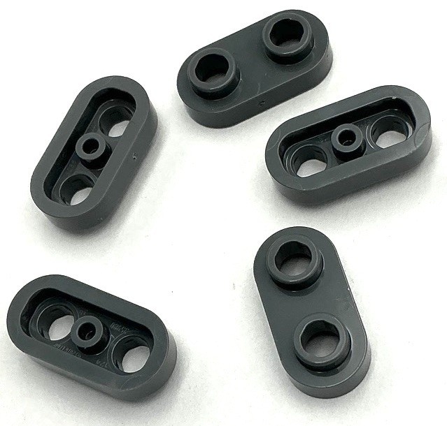Lego 5 New Dark Bluish Gray Plates Round 1 x 2 with Open Studs Parts