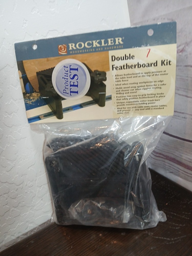 Rockler Woodworking and Hardware New Double Feather Board Kit Sealed