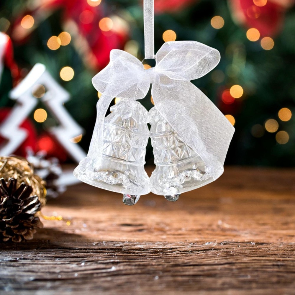 Christmas Tree Bell Pendant Acrylic Hanging Ornament for Office Home Wall