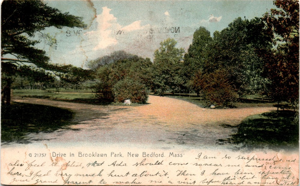 Brooklawn Park, New Bedford, Mass, Rotograph Co., N.Y. City, Postcard