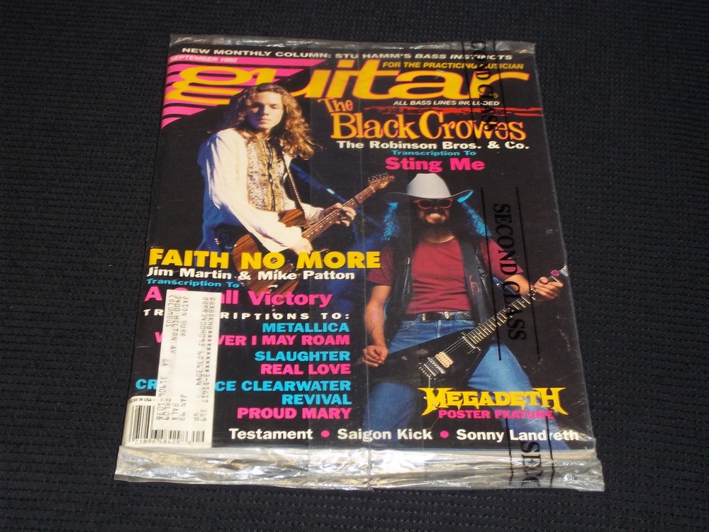 1992 SEPTEMBER GUITAR FOR PRACTICING MUSICIAN MAGAZINE - BLACK CROWES - H 3378
