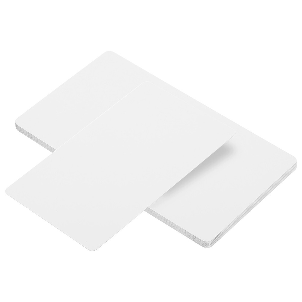 Metal Business Cards 12 pcs Name Card Sublimation Engraving Aluminum, White