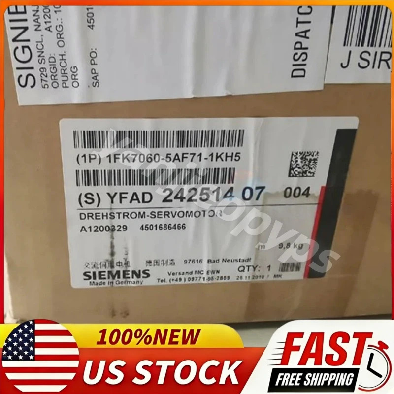 1FK7060-5AF71-1KH5 Siemens Servo Motor Factory Sealed New In Box Fast Delivery