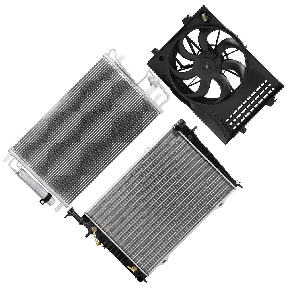 PICKOOR Electric Radiator Condenser Cooling Fan Kit For Hyundai Tucson 2005-2009