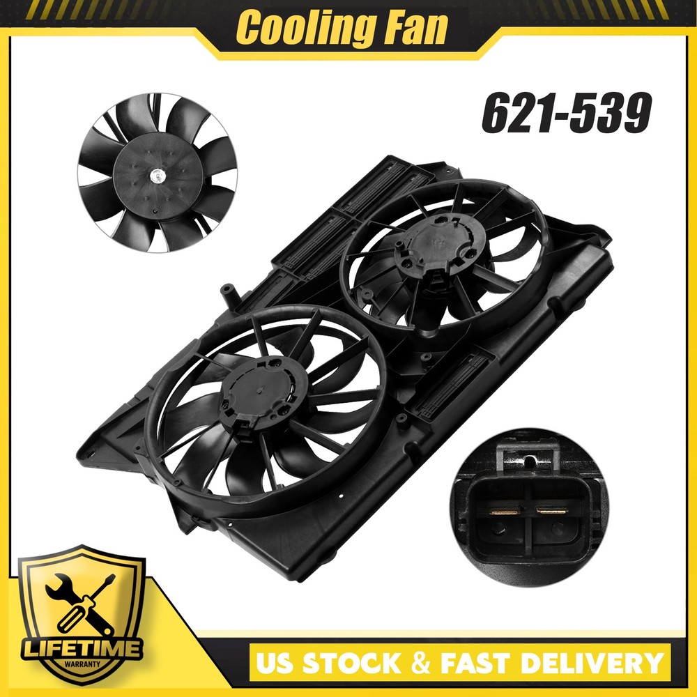 Engine Dual Radiator Cooling Fan Assembly For Ford Explorer 3.5L Turbo 2013-2019