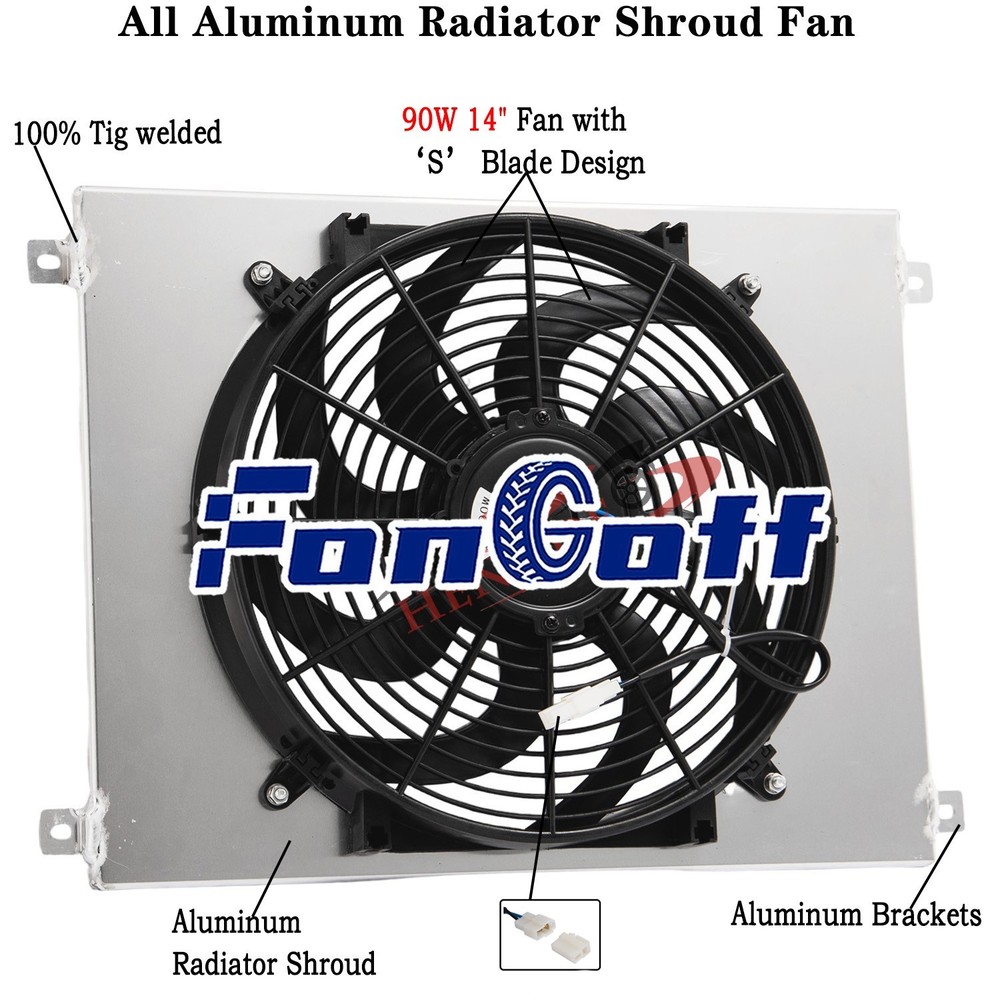Aluminum Radiator Fan Shroud for 1967-1970 1969 Ford Mustang Fairlane Torino V8