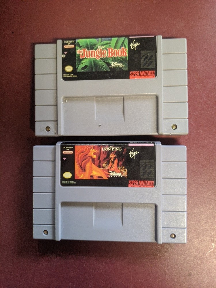 Disney SNES Games The Lion Ling And The Jungle Book