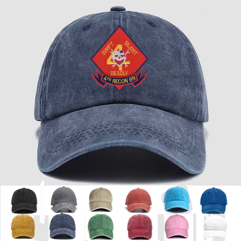 Custom Embroidered Hat 4th Reconnaissance Battalion, Veteran Cap, Trucker Hat