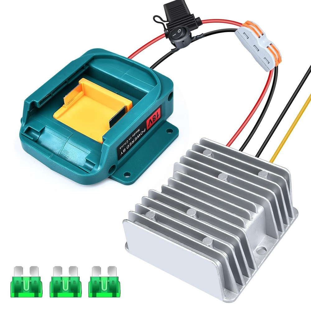 18V to 12V Step-Down Converter for Makita LXT Power Battery grey