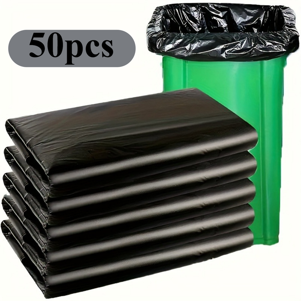Heavy Duty 45 Gallon Trash Bags 50 Pack 1.9MIL Large Black Garbage Bags for