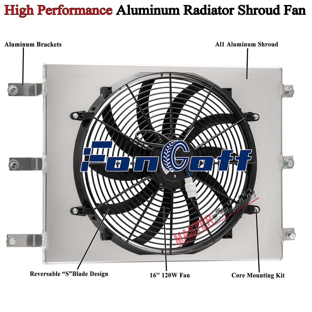 Aluminum Shroud  16'' Fan FIT 1949-1952 1950 1951 Studebaker Pickup Truck
