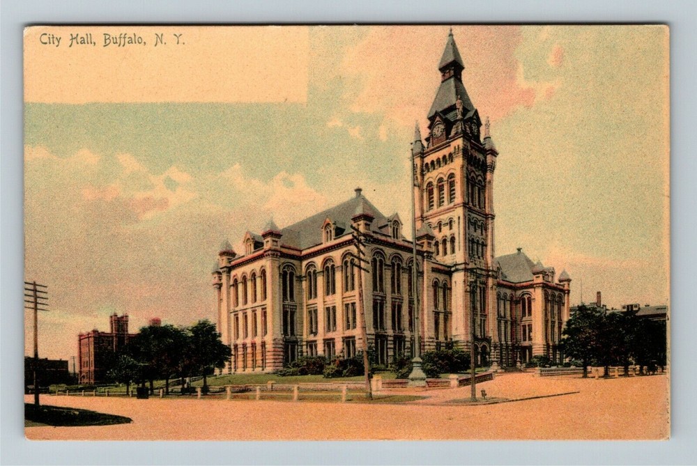 Buffalo NY-New York City Hall Vintage Souvenir Postcard