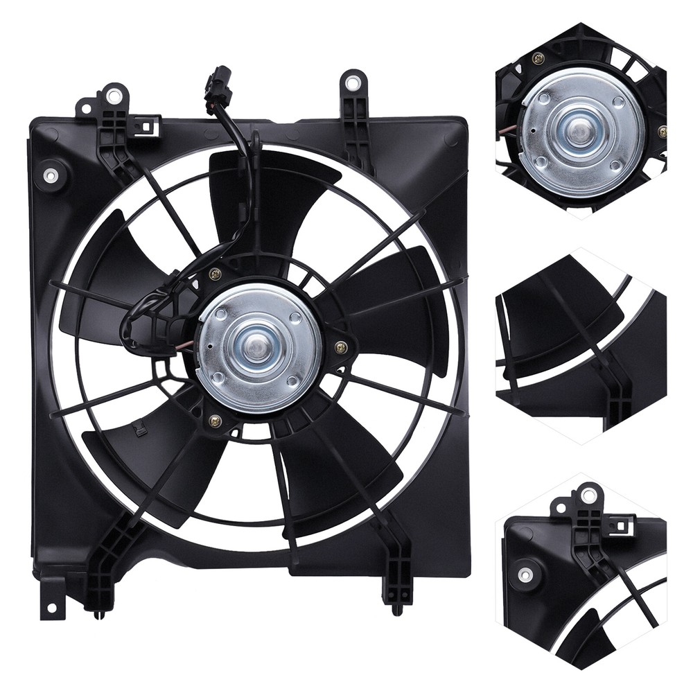 Left A/C Condenser Radiator Cooling Fan For 2012-2015 Honda Civic 1.5/1.8/2.4L