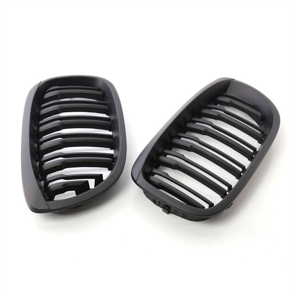 For 3 Series E46 Coupe 2 Door 03-05 Auto Matte Black Double Line Center Grille