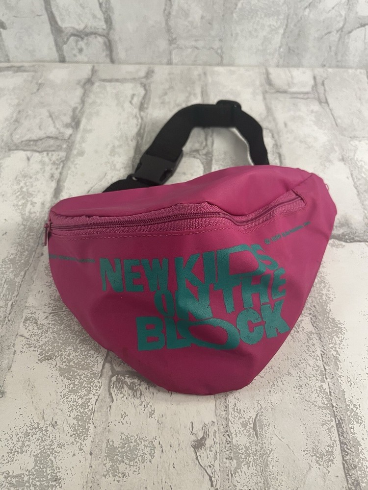 Vintage NEW KIDS ON THE BLOCK NKOTB Fanny Pack Belt Bag Adjustable Pink 1990