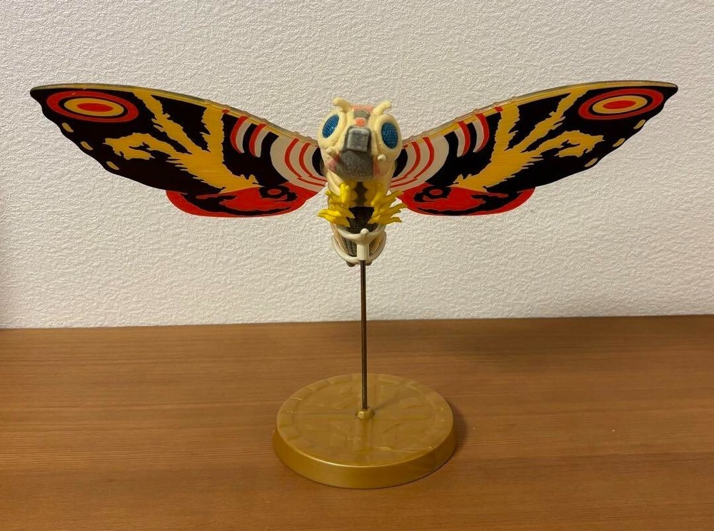 Bandai 1992 Mothra Adult Soft Vinyl Figure With Stand