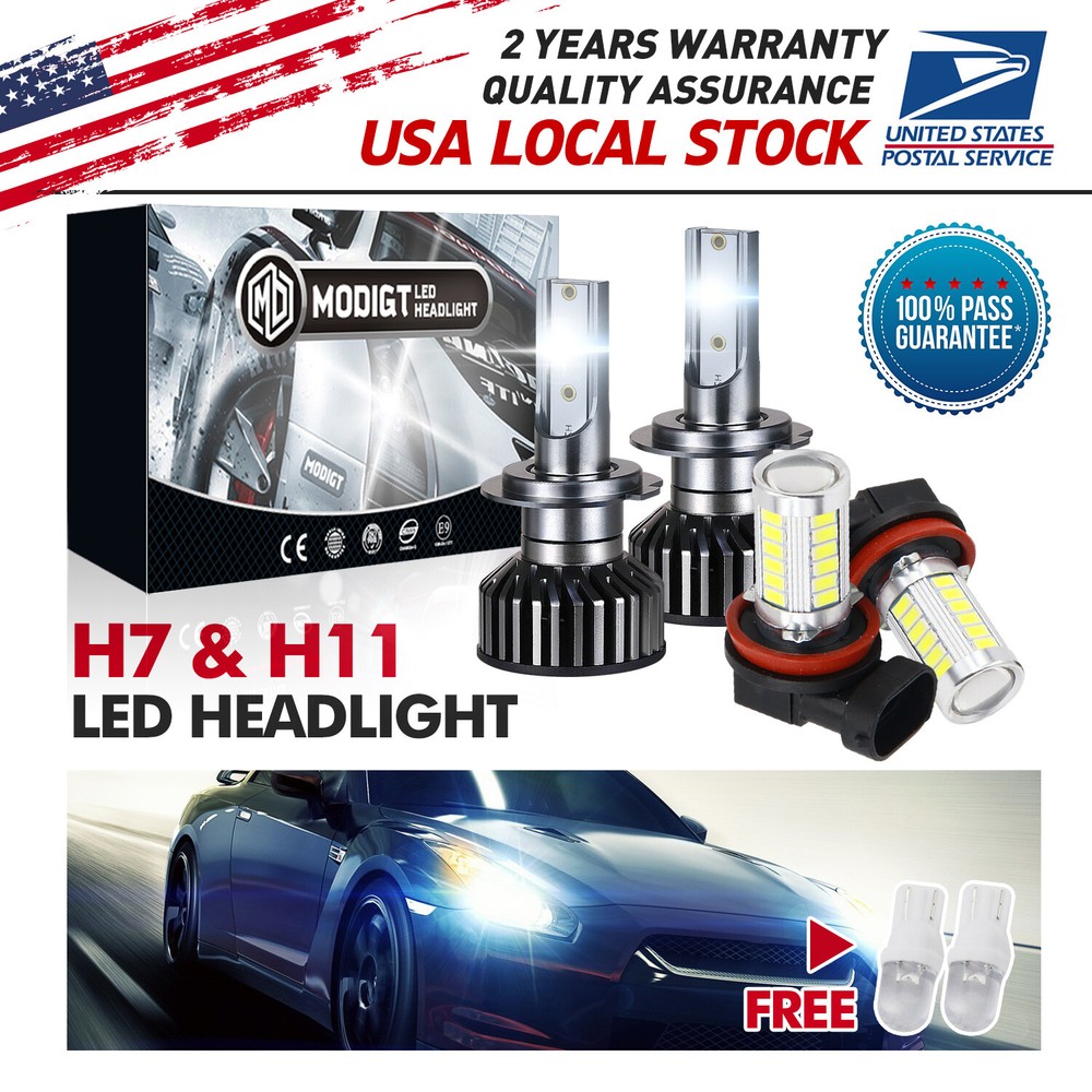 For Ford E-150 2006-2007 Headlight H7+H11 LED 20000LM Super Bright White 6000K