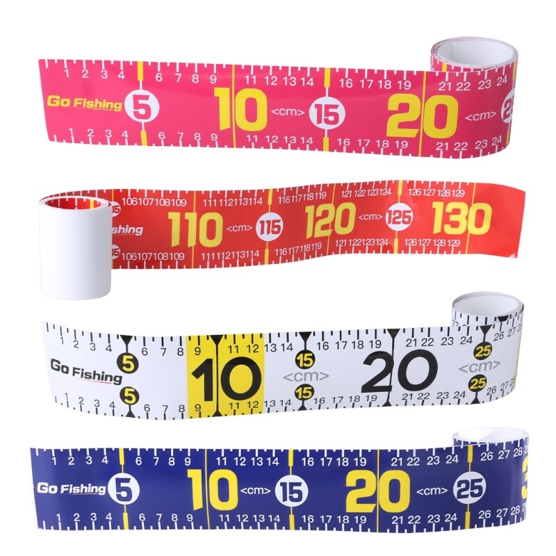 Self-Adhesive Fish Ruler Waterproof Decals Tape Fishing Measuring Tape Sticker