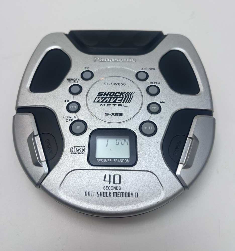 Portable CD Player Y2K PANASONIC SL-SW850 '99 Silver Retro Vintage WORKING RARE