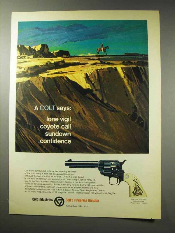 1969 Colt Frontier Scout Revolver Ad - Lone Vigil