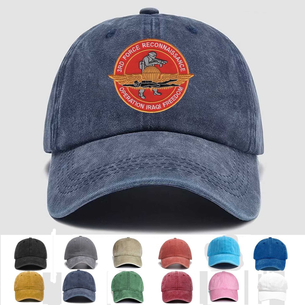Custom Embroidered Hat 3rd Force Reconnaissance, Veteran Cap, Trucker Hat, Gift